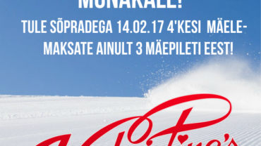 SÕPRADEGA SÕBRAPÄEVAL MUNAKALE SOODSALT SUUSATAMA!